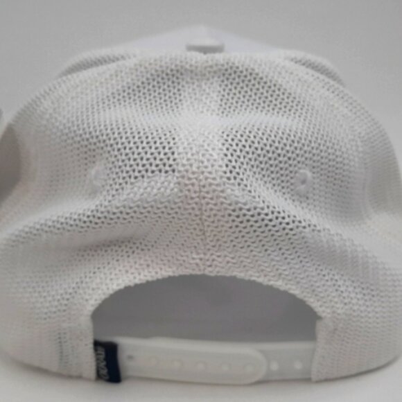Ford Vintage Trucker Mesh Snapback Hat Cap Mid Profile Old School Patch White - Picture 4 of 4